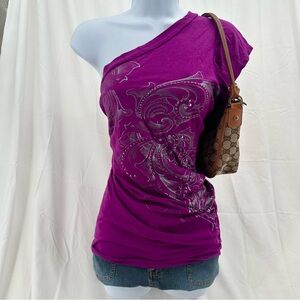 Plus Size Y2K Grail Apple Bottoms One Shoulder Mcbling Top
